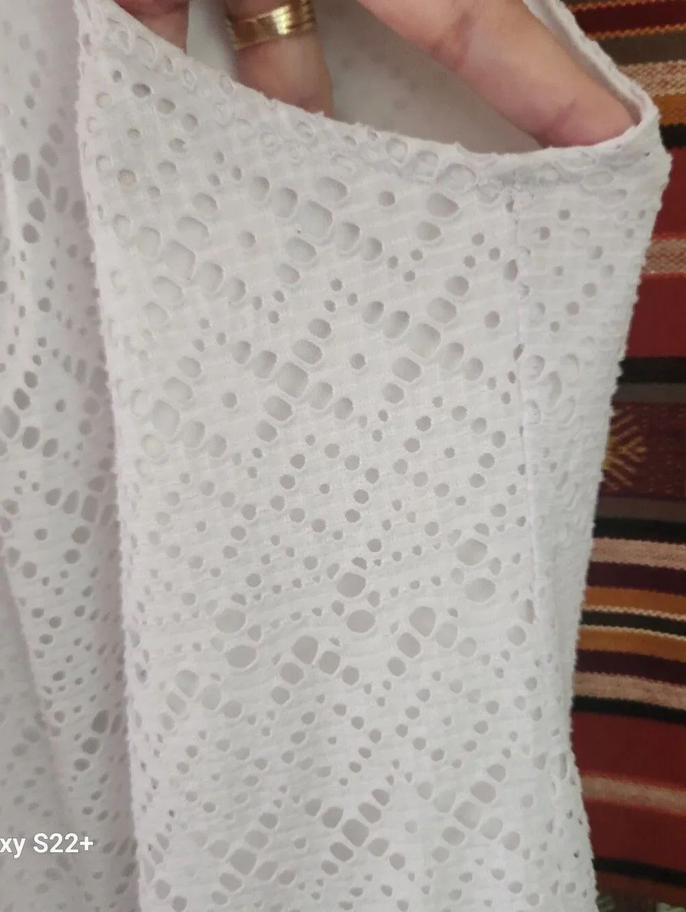 F75 Christopher & Banks Women’s White Sleeveless Lacy Lined Blouse - Picture 15 of 16